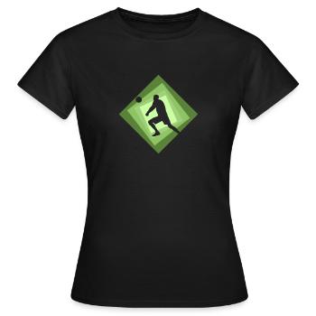 Pritschen Volleyballer - Frauen T-Shirt - Schwarz - Vorne - AI Model Female 172 dark (172cm)
