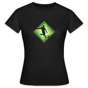 Coup de pied du défenseur - T-shirt Femme - noir - Devant - AI Model Female 172 dark (172cm)