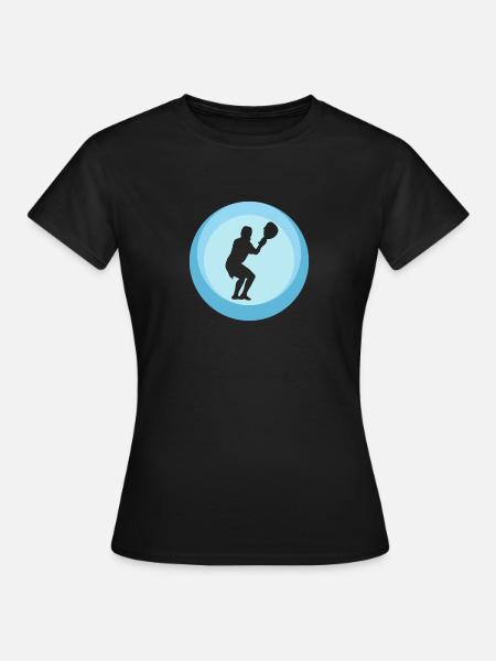 Lacrosse Intercrosse field - Frauen T-Shirt - Schwarz