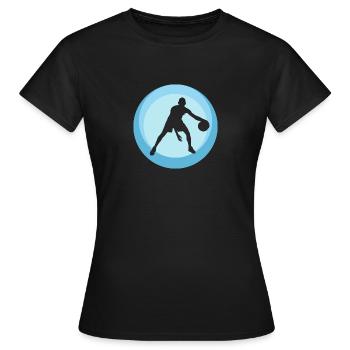 Rebound Basketball Player - Women's T-Shirt - black - Front - AI Model Female 172 dark (172cm)