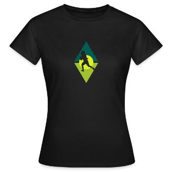 American Football Touchdown Rugby - Frauen T-Shirt - Schwarz - Vorne - AI Model Female 172 dark (172cm)