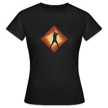 Baserunning Baseballspieler - Frauen T-Shirt - Schwarz - Vorne - AI Model Female 172 dark (172cm)