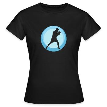 Boxen Boxer Boxkampf - Frauen T-Shirt - Schwarz - Vorne - AI Model Female 172 dark (172cm)