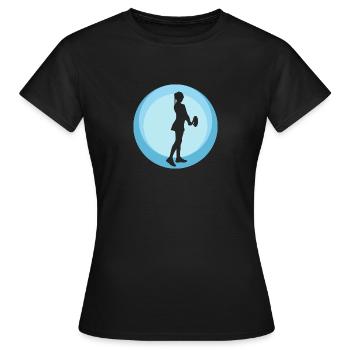 Racket Vorhand Rückhand - Frauen T-Shirt - Schwarz - Vorne - AI Model Female 172 dark (172cm)