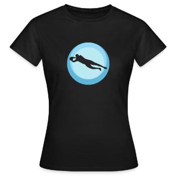 Défenseur de penalty - T-shirt Femme - noir - Devant - AI Model Female 172 dark (172cm)