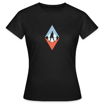 Bodybuilders d’haltérophilie - T-shirt Femme - noir - Devant - AI Model Female 172 dark (172cm)
