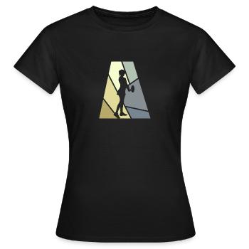 Forehand Backhand Player - Women's T-Shirt - black - Front - AI Model Female 172 dark (172cm)