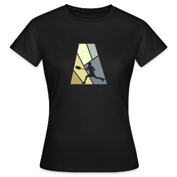 Coup droit revers coup de tennis coup droit revers - T-shirt Femme - noir - Devant - AI Model Female 172 dark (172cm)
