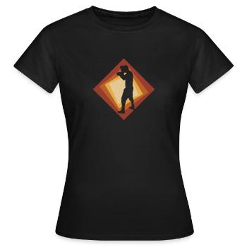 Boxer Boxkampf Boxer - Frauen T-Shirt - Schwarz - Vorne - AI Model Female 172 dark (172cm)