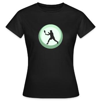 Squash Racket Squash Squash Player - Women's T-Shirt - black - Front - AI Model Female 172 dark (172cm)