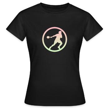 Squash Player Squash Squash Racket - Women's T-Shirt - black - Front - AI Model Female 172 dark (172cm)