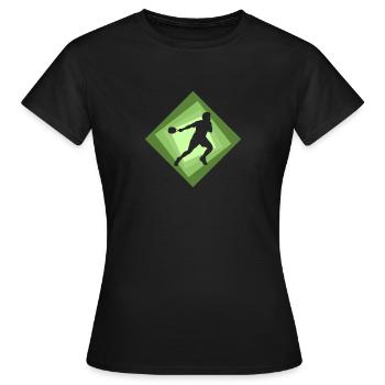 Squash Joueur de squash Joueur de squash - T-shirt Femme - noir - Devant - AI Model Female 172 dark (172cm)