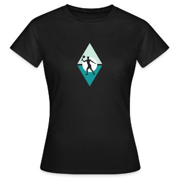 Tennis de plage Ballon de plage de tennis de plage - T-shirt Femme - noir - Devant - AI Model Female 172 dark (172cm)