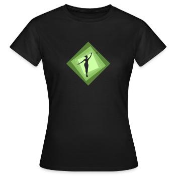 Bâton Tournant Bâton Virevoltant Danse - T-shirt Femme - noir - Devant - AI Model Female 172 dark (172cm)