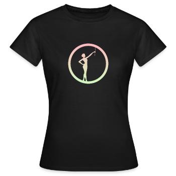 Tige de danse tournant virevoltant - T-shirt Femme - noir - Devant - AI Model Female 172 dark (172cm)