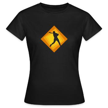 Softball Baseball Softball Spieler - Frauen T-Shirt - Schwarz - Vorne - AI Model Female 172 dark (172cm)
