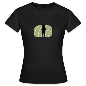 Bienen Biene Wabe - Frauen T-Shirt - Schwarz - Vorne - AI Model Female 172 dark (172cm)