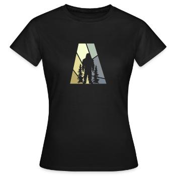 Bigfoot Big foot Bigfoot - T-shirt Femme - noir - Devant - AI Model Female 172 dark (172cm)