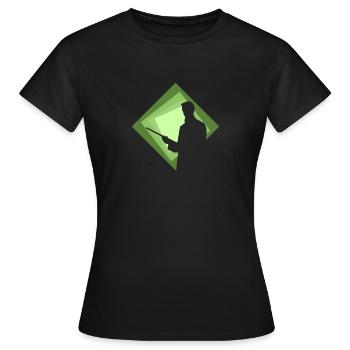 Boule de billard Billard Joueur de billard - T-shirt Femme - noir - Devant - AI Model Female 172 dark (172cm)