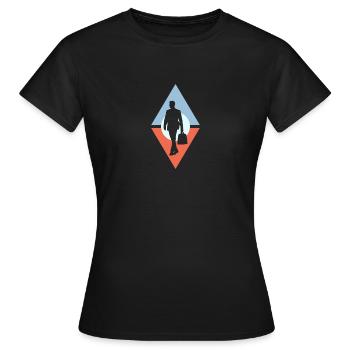 Échange d’affaires avec banquier - T-shirt Femme - noir - Devant - AI Model Female 172 dark (172cm)