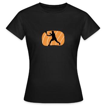 Raquette de squash Joueur de squash Squash - T-shirt Femme - noir - Devant - AI Model Female 172 dark (172cm)
