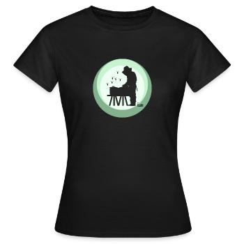 Bienen Imker Wabe - Frauen T-Shirt - Schwarz - Vorne - AI Model Female 172 dark (172cm)