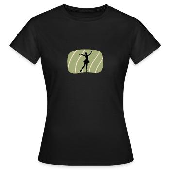 Ballett Tänzerin Schwanensee Balletttänzerin - Frauen T-Shirt - Schwarz - Vorne - AI Model Female 172 dark (172cm)