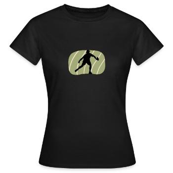 Joueur de pickleball Sports de balle Sports de balle - T-shirt Femme - noir - Devant - AI Model Female 172 dark (172cm)