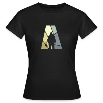 Bigfoot Lochness Yeti - T-shirt Femme - noir - Devant - AI Model Female 172 dark (172cm)