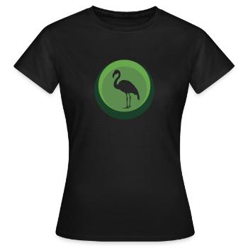 Flamants roses exotiques - T-shirt Femme - noir - Devant - AI Model Female 172 dark (172cm)
