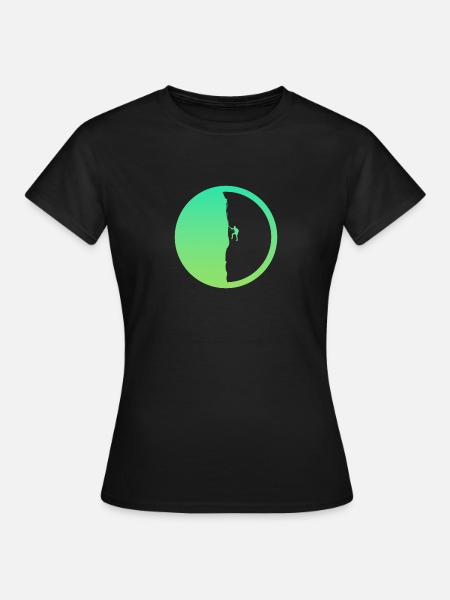 Kletterer Seilklettern Felsklettern - Frauen T-Shirt - Schwarz