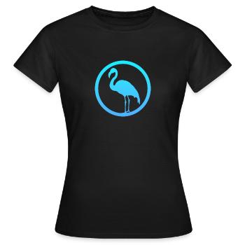 Wasservogel Flamingo Exotisch - Frauen T-Shirt - Schwarz - Vorne - AI Model Female 172 dark (172cm)