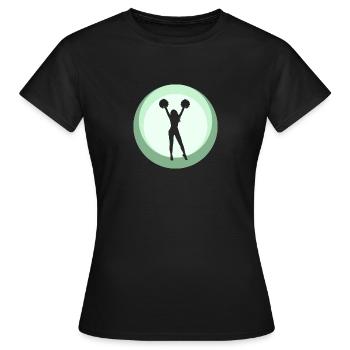 Cheerleading Mädchen Bommel - Frauen T-Shirt - Schwarz - Vorne - AI Model Female 172 dark (172cm)