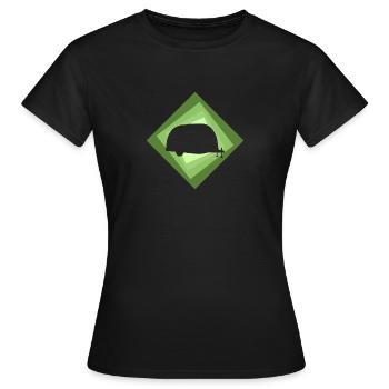 RV Camping Caravane Caravane - T-shirt Femme - noir - Devant - AI Model Female 172 dark (172cm)