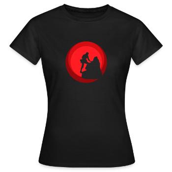 Kletterwand Klettern Berg - Frauen T-Shirt - Schwarz - Vorne - AI Model Female 172 dark (172cm)