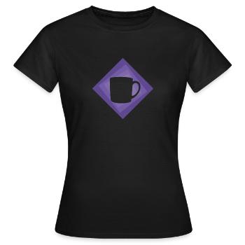 Café Grain de café Cappuccino - T-shirt Femme - noir - Devant - AI Model Female 172 dark (172cm)