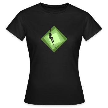 Cordée, alpiniste, alpiniste - T-shirt Femme - noir - Devant - AI Model Female 172 dark (172cm)