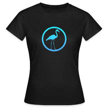 Wasservogel Flamingos Exotisch - Frauen T-Shirt - Schwarz - Vorne - AI Model Female 172 dark (172cm)