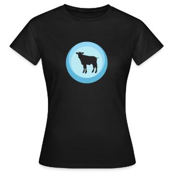 Kuh Stier Stier - Frauen T-Shirt - Schwarz - Vorne - AI Model Female 172 dark (172cm)
