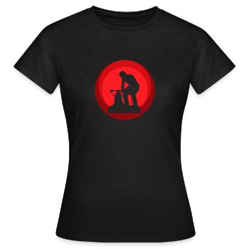 Blacksmith Forming Forge - Women's T-Shirt - black - Front - AI Model Female 172 dark (172cm)