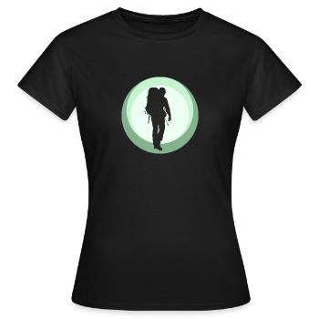 Backpacking Backpacker Wanderer - Frauen T-Shirt - Schwarz - Vorne - AI Model Female 172 dark (172cm)