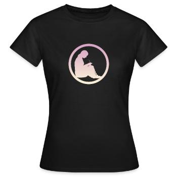 Crochet Crochet Laine - T-shirt Femme - noir - Devant - AI Model Female 172 dark (172cm)