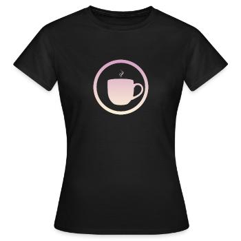 Kaffee Becher Tasse - Frauen T-Shirt - Schwarz - Vorne - AI Model Female 172 dark (172cm)