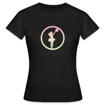 Bommel Cheerleading Girlie - Frauen T-Shirt - Schwarz - Vorne - AI Model Female 172 dark (172cm)
