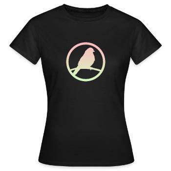 Peep Sittich Vögel beobachten - Frauen T-Shirt - Schwarz - Vorne - AI Model Female 172 dark (172cm)