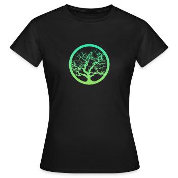 Botanisch Flora Botanik - Frauen T-Shirt - Schwarz - Vorne - AI Model Female 172 dark (172cm)