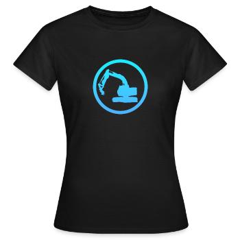 Excavator Driver Construction Site Construction Site - Women's T-Shirt - black - Front - AI Model Female 172 dark (172cm)