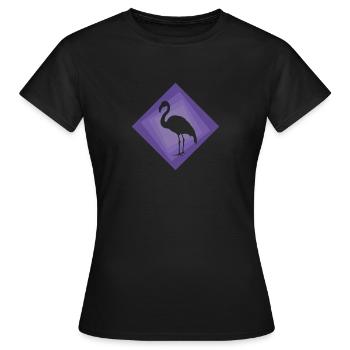 Flamingo Wasservogel Flamenco - Frauen T-Shirt - Schwarz - Vorne - AI Model Female 172 dark (172cm)