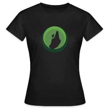 Escalader les sommets des Alpes - T-shirt Femme - noir - Devant - AI Model Female 172 dark (172cm)