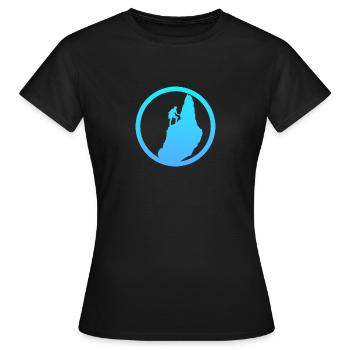 Kletterwand Gipfel Kletterer - Frauen T-Shirt - Schwarz - Vorne - AI Model Female 172 dark (172cm)